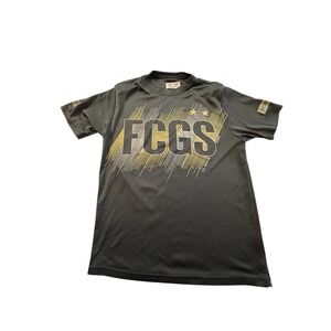 A4‎ Shirt Youth Medium FCGS Short Sleeve Black Soccer Golden State EUC